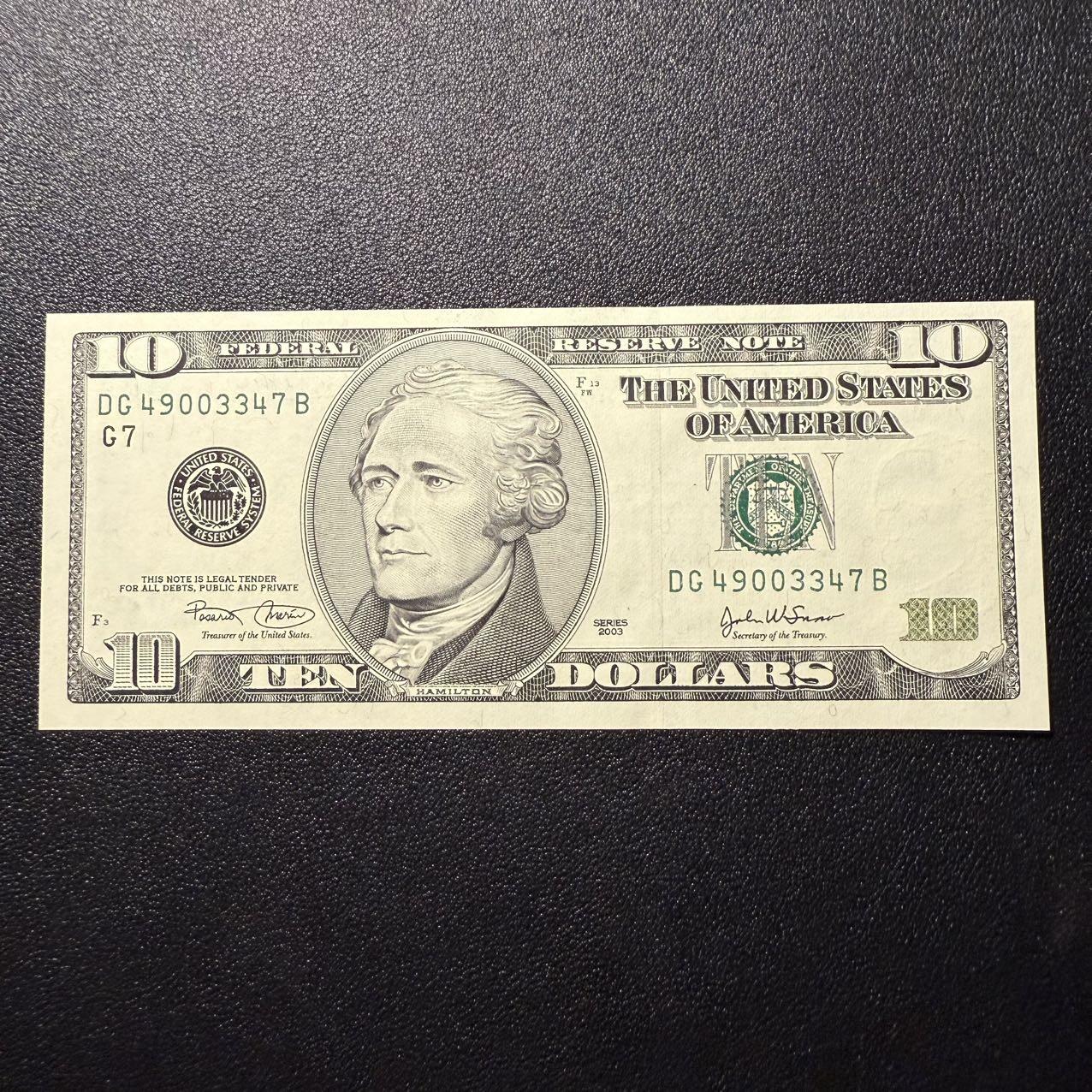 第16期 美国2003年 10元 全新unc