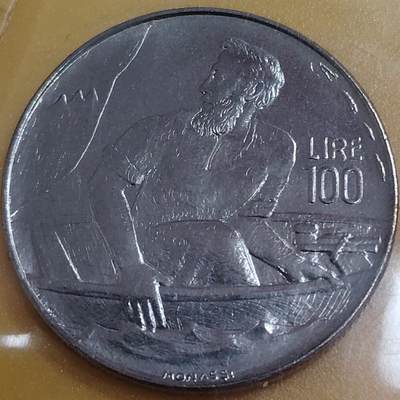 布加迪🐬～世界钱币(上海)🌾第 284 期 /  各国套币和散币 - 圣马力诺🇸🇲 1972年 100里拉