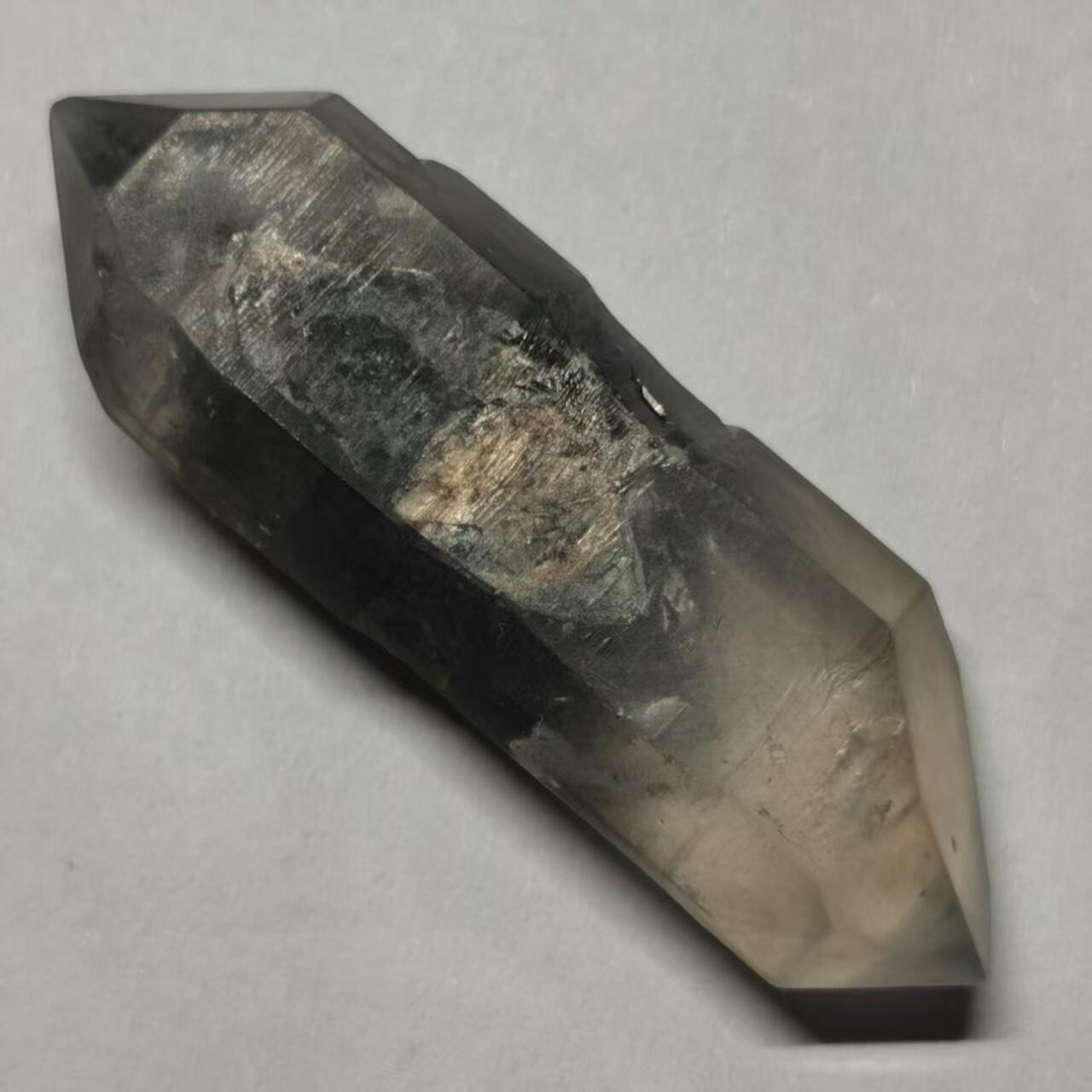 七河·水晶矿标化石杂件小拍（总第43期）（周四结标） 藏家出品X701（27） 云贵闪灵水晶原石 双尖糖心