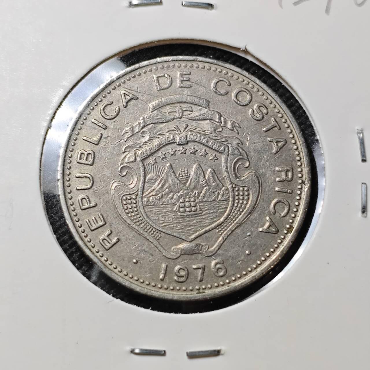 KK钱币收藏小铺  第412期 2月预留时间 周末发货 1976哥斯达黎加50分 
