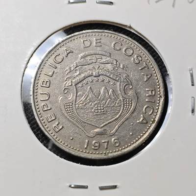 KK钱币收藏小铺  第412期 2月预留时间 周末发货 - 1976哥斯达黎加50分 