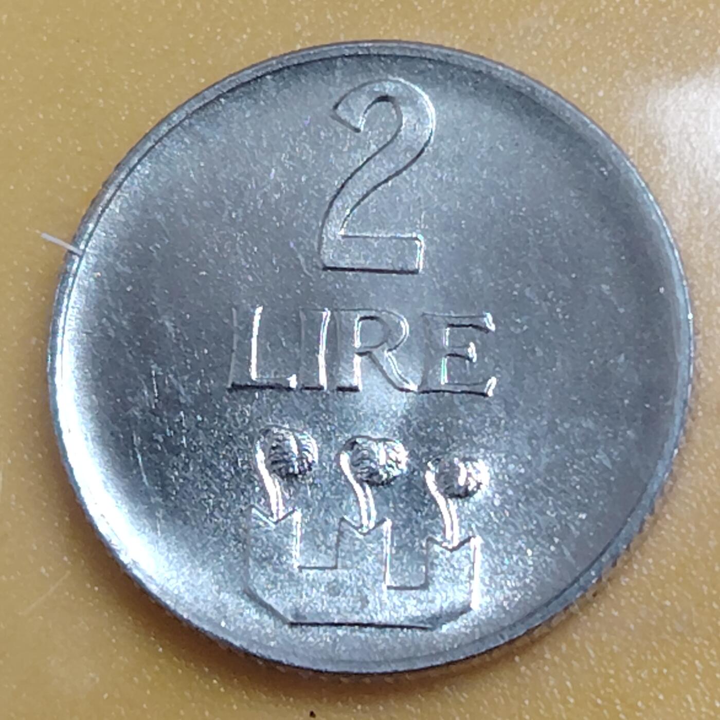 布加迪🐬～世界钱币(上海)🌾第 284 期 /  各国套币和散币 圣马力诺🇸🇲 1972年 2里拉