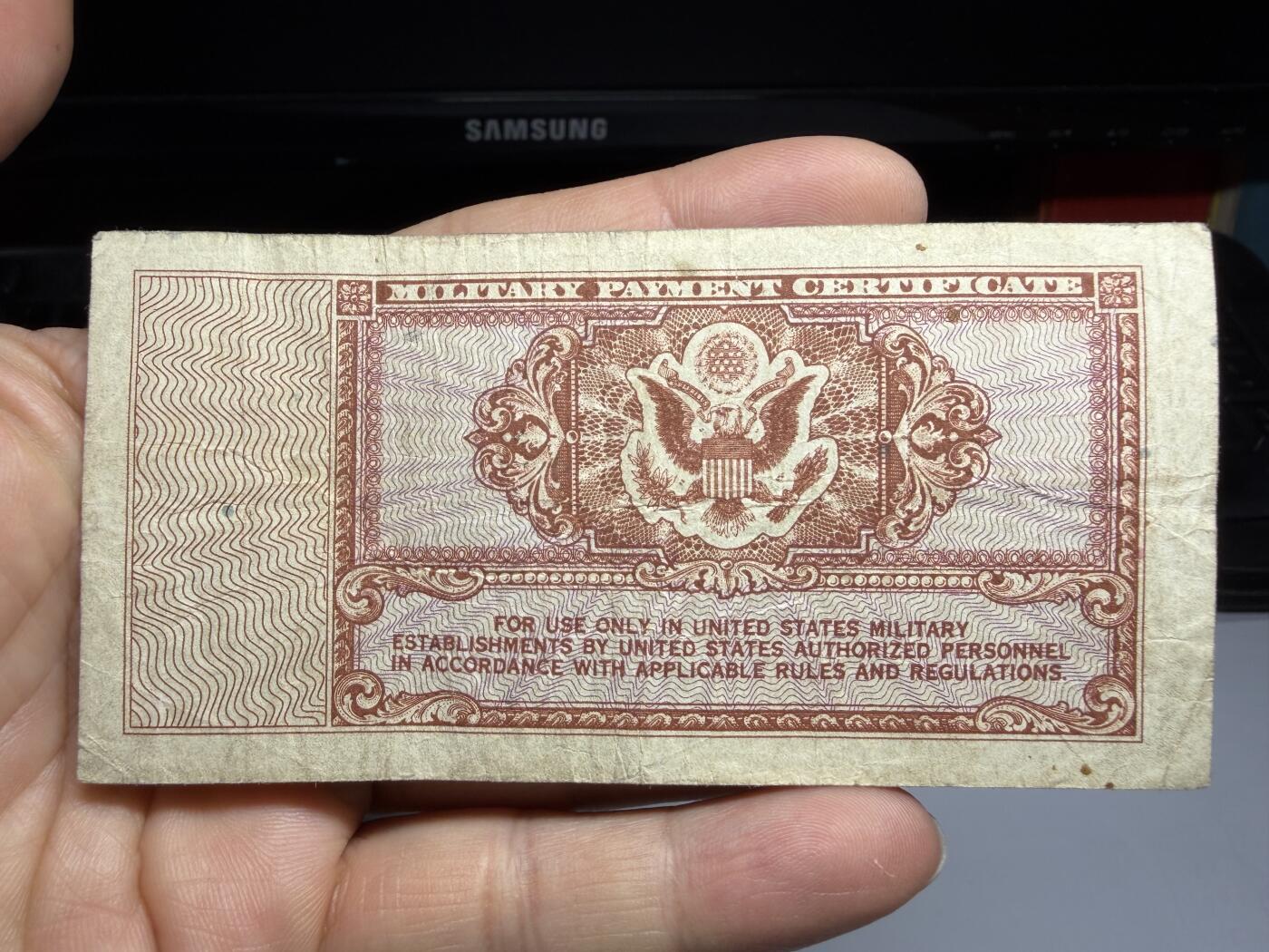 2026年集古藏今外币拍卖第三期-第10场—（总第320拍-纸币专场），本期拍完结算一次，发货时间2-3天，休息几天后继续新的一期拍卖。 美军军票5分