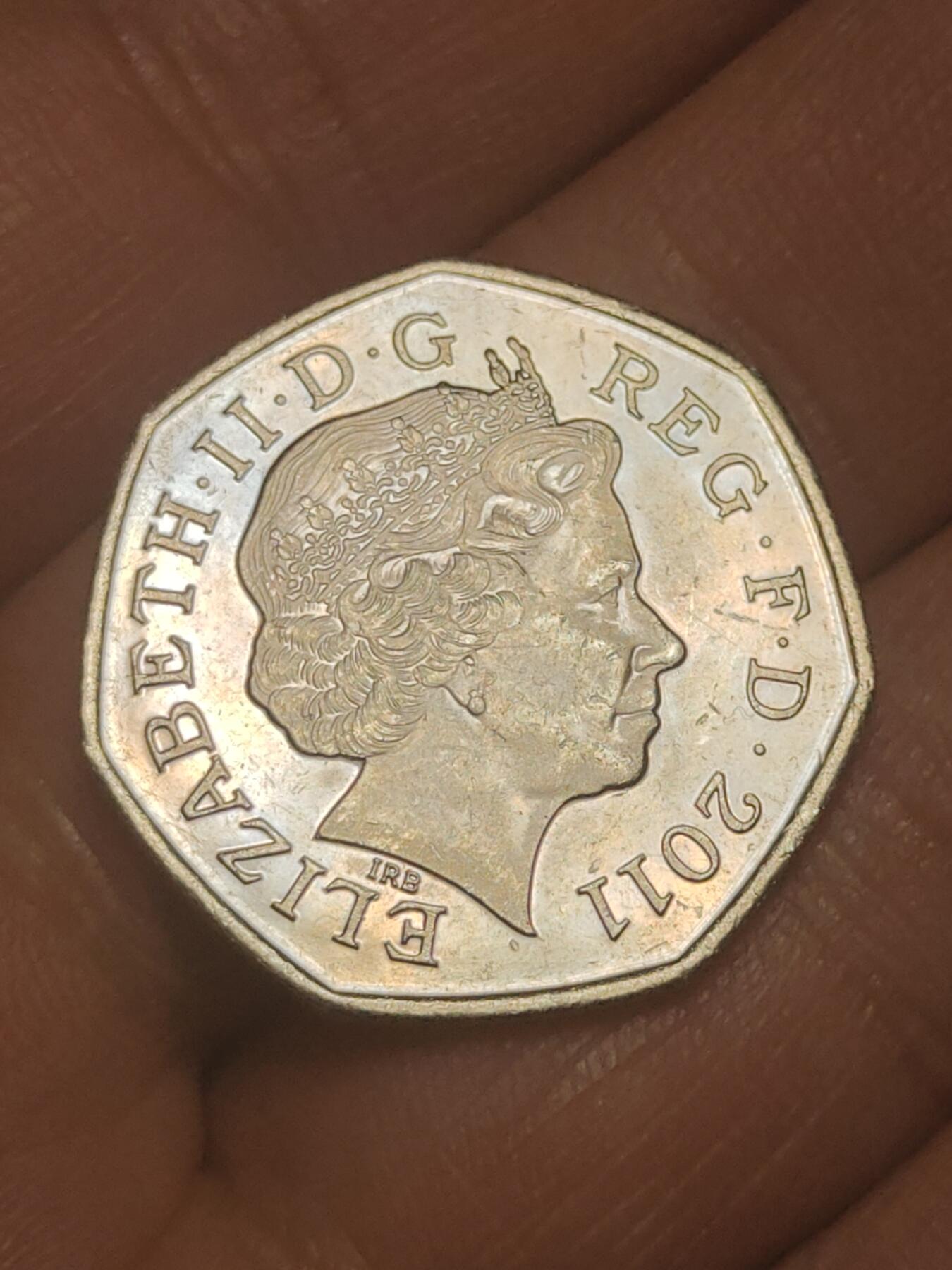 2026年第三十八场(总第二百零七场）外国好品散币场(免佣金) 英国🇬🇧2011年50便士(2012年伦敦奥运会纪念币，22/29乒乓球)