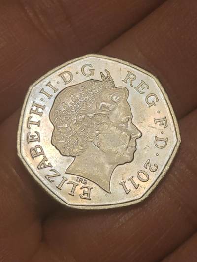 2026年第三十八场(总第二百零七场）外国好品散币场(免佣金) - 英国🇬🇧2011年50便士(2012年伦敦奥运会纪念币，22/29乒乓球)