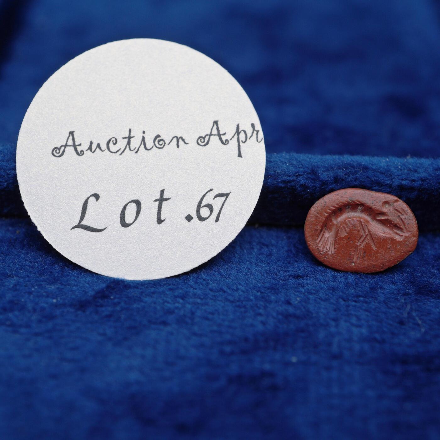 琋语集藏2026年04月欧洲古典打制币拍卖 古罗马时期鸡肝玛瑙虾印