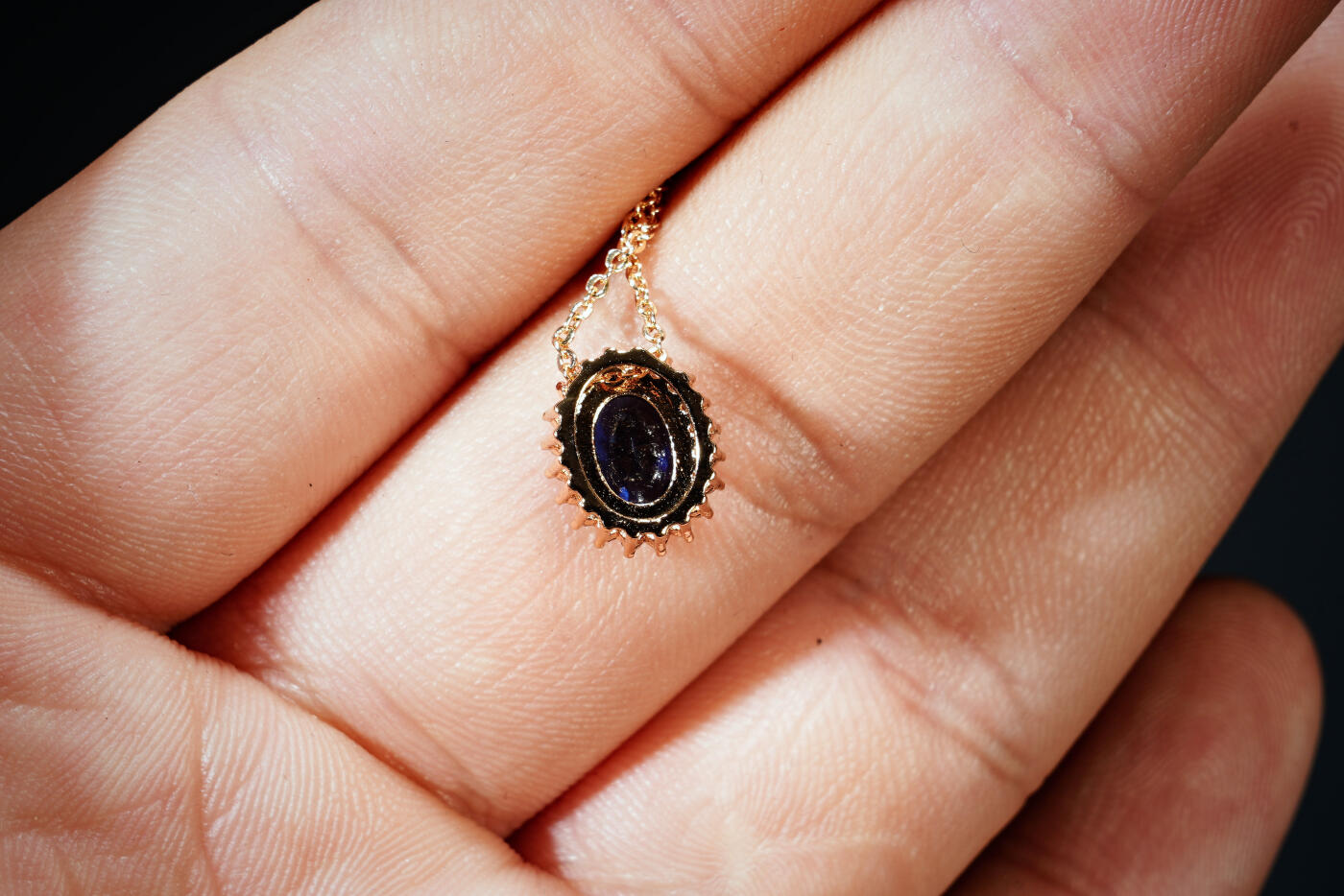 上海都达杂项专场六十九【全场包邮】 蓝宝石蛋面项链94-165