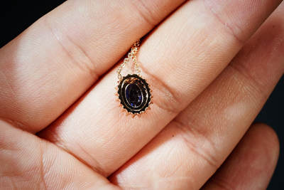 上海都达杂项专场102【全场包邮】  蓝宝石蛋面项链94-165