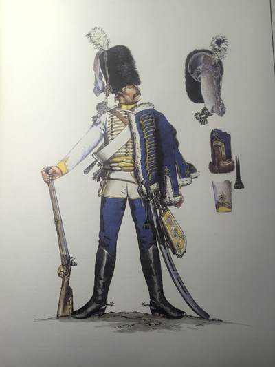盛世勋华——号角文化勋章邮票专场拍卖第311期 - 大尺寸手绘图卡 普鲁士王国第3骠骑兵团士兵 大A4尺寸 翻印自1851年出版《腓特烈大帝的军队》一书