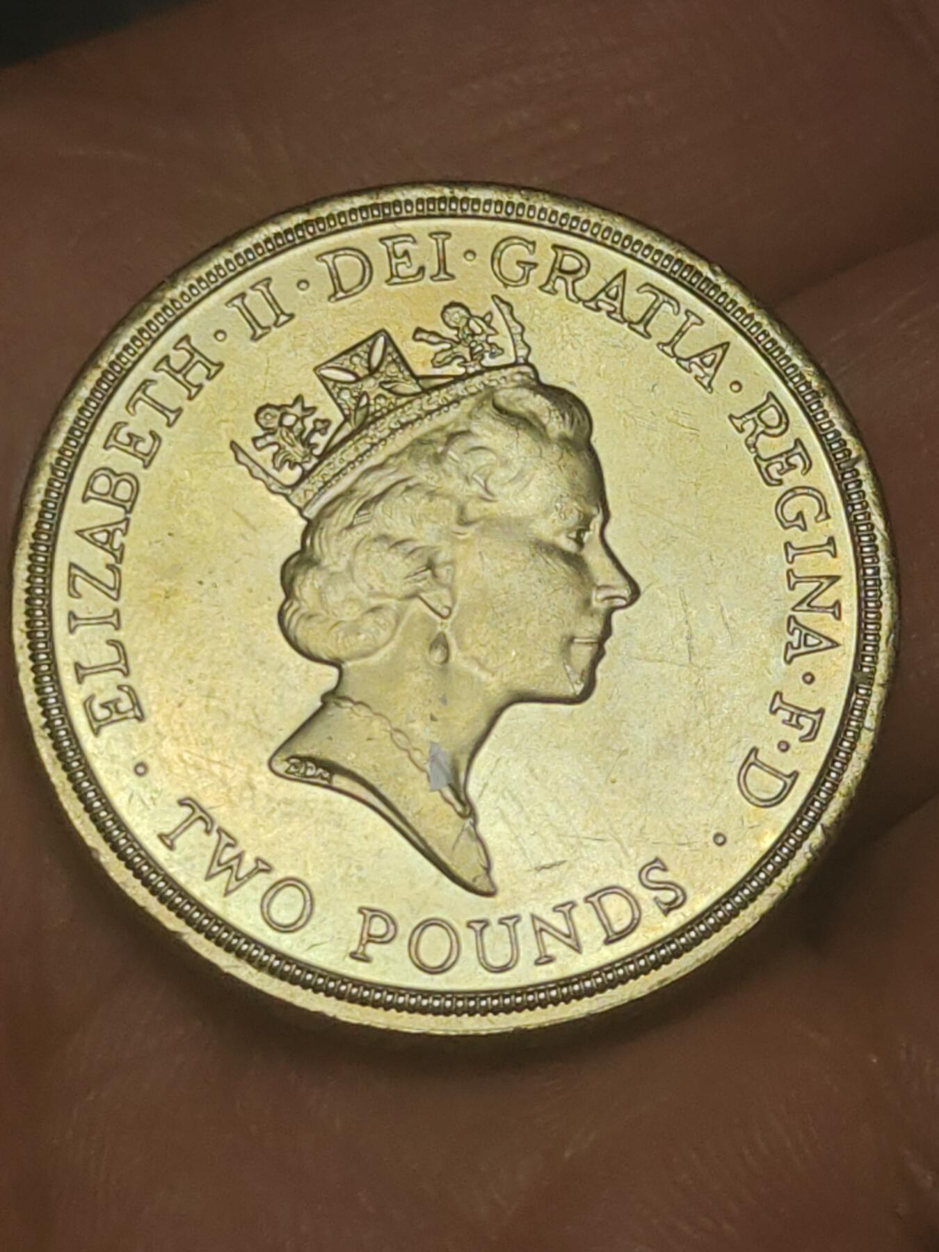 2026年第三十八场(总第二百零七场）外国好品散币场(免佣金) 英国🇬🇧1995年2镑(第二次世界大战胜利50周年纪念币)