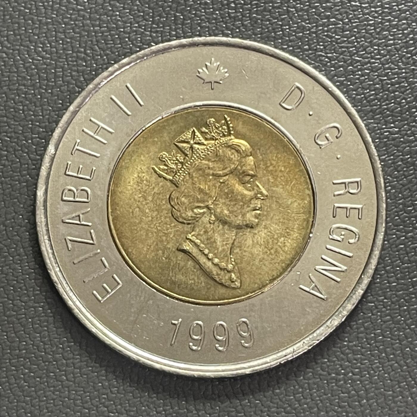 回流0406 加拿大1999年2元双金属纪念币 努拉威特地区成立