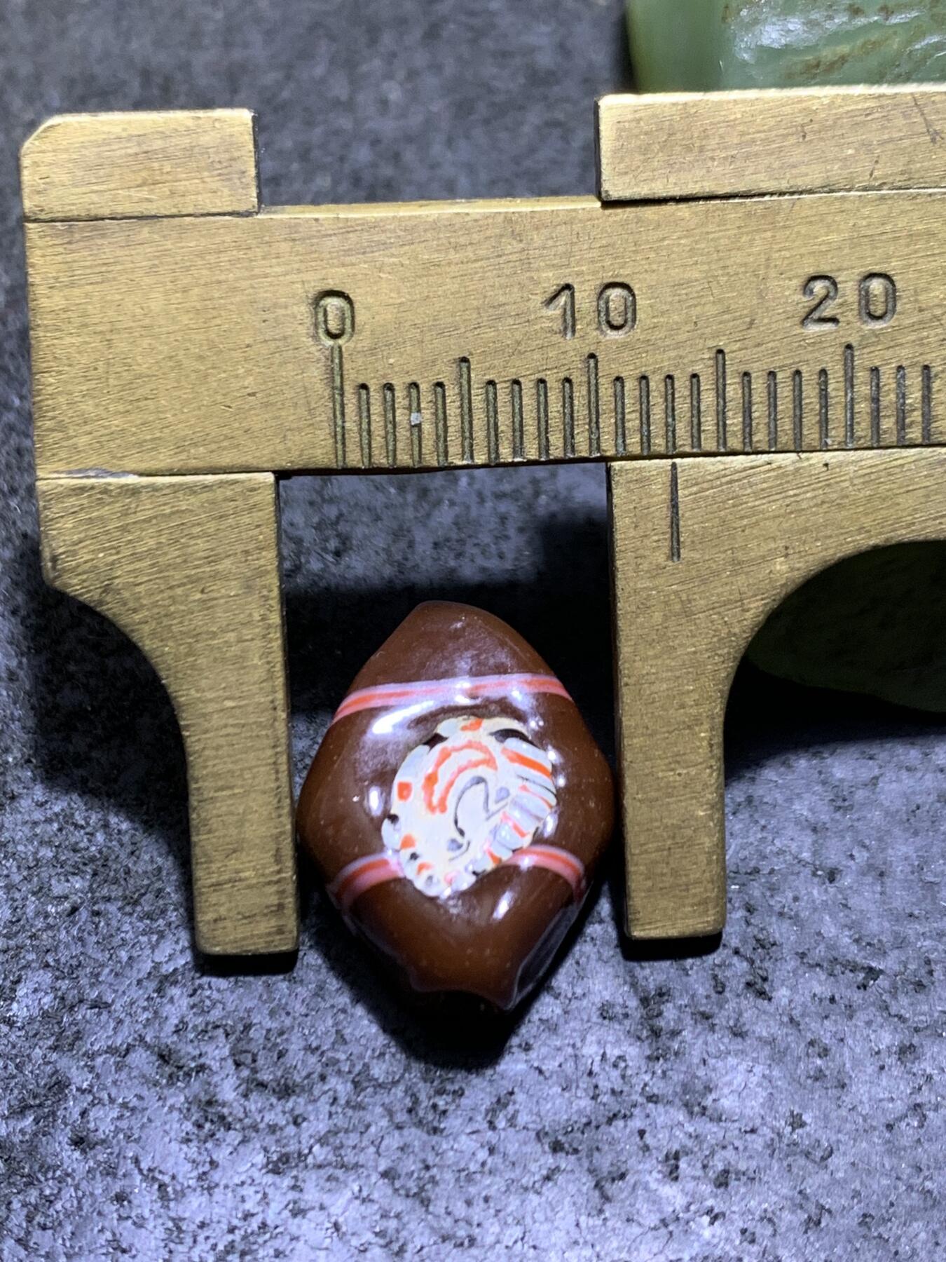 西亚古法手做恶魔之眼，人面琉璃珠一颗，