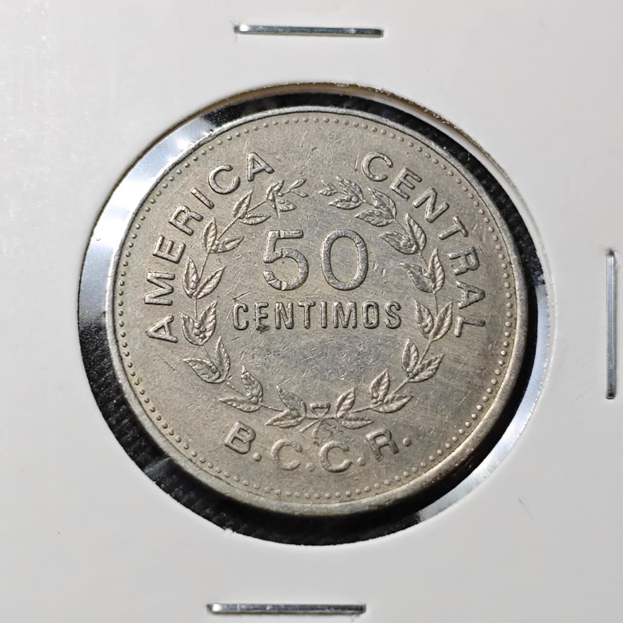 KK钱币收藏小铺  第412期 2月预留时间 周末发货 1976哥斯达黎加50分 