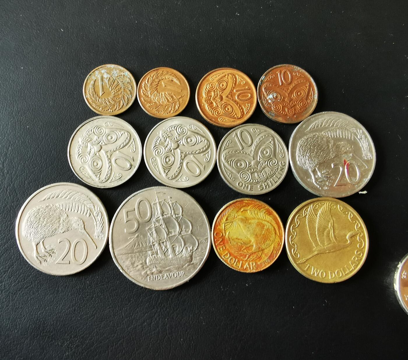 零零发外国硬币拍卖 无佣金 新西兰一组