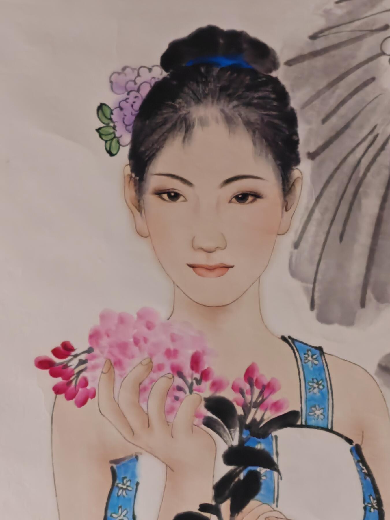 书画专场 申慧《春风舞海棠》