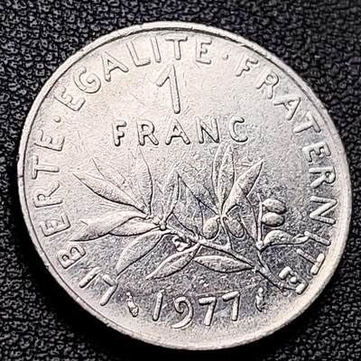 泉币菌-第217场-拍品多 请提前出价 - 1977年 法国1法郎 播种女神 24mm