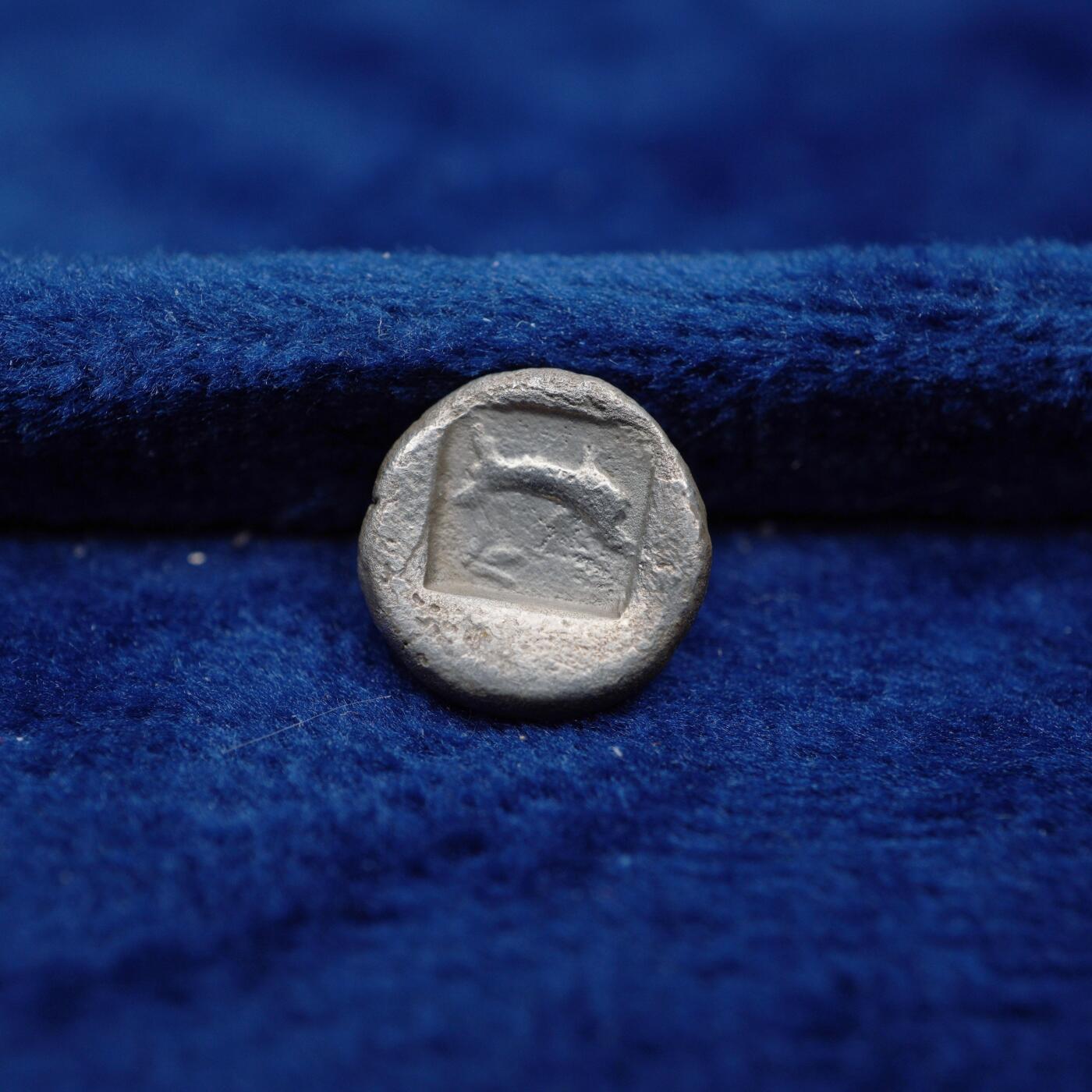 琋语集藏2026年04月欧洲古典打制币拍卖 古希腊阿提卡地区-海龟与海豚1奥波银币