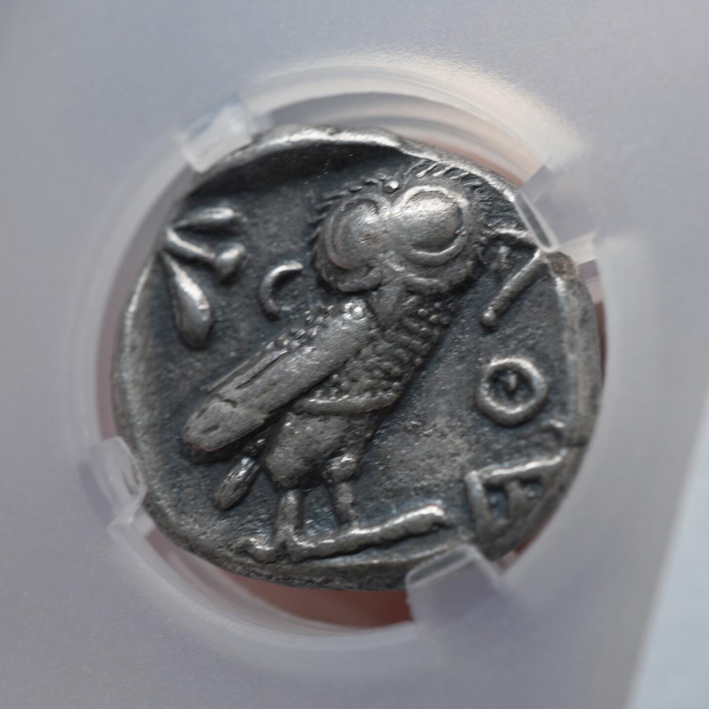 琋语集藏2026年04月欧洲古典打制币拍卖 古希腊阿提卡地区-雅典娜与猫头鹰4德银币