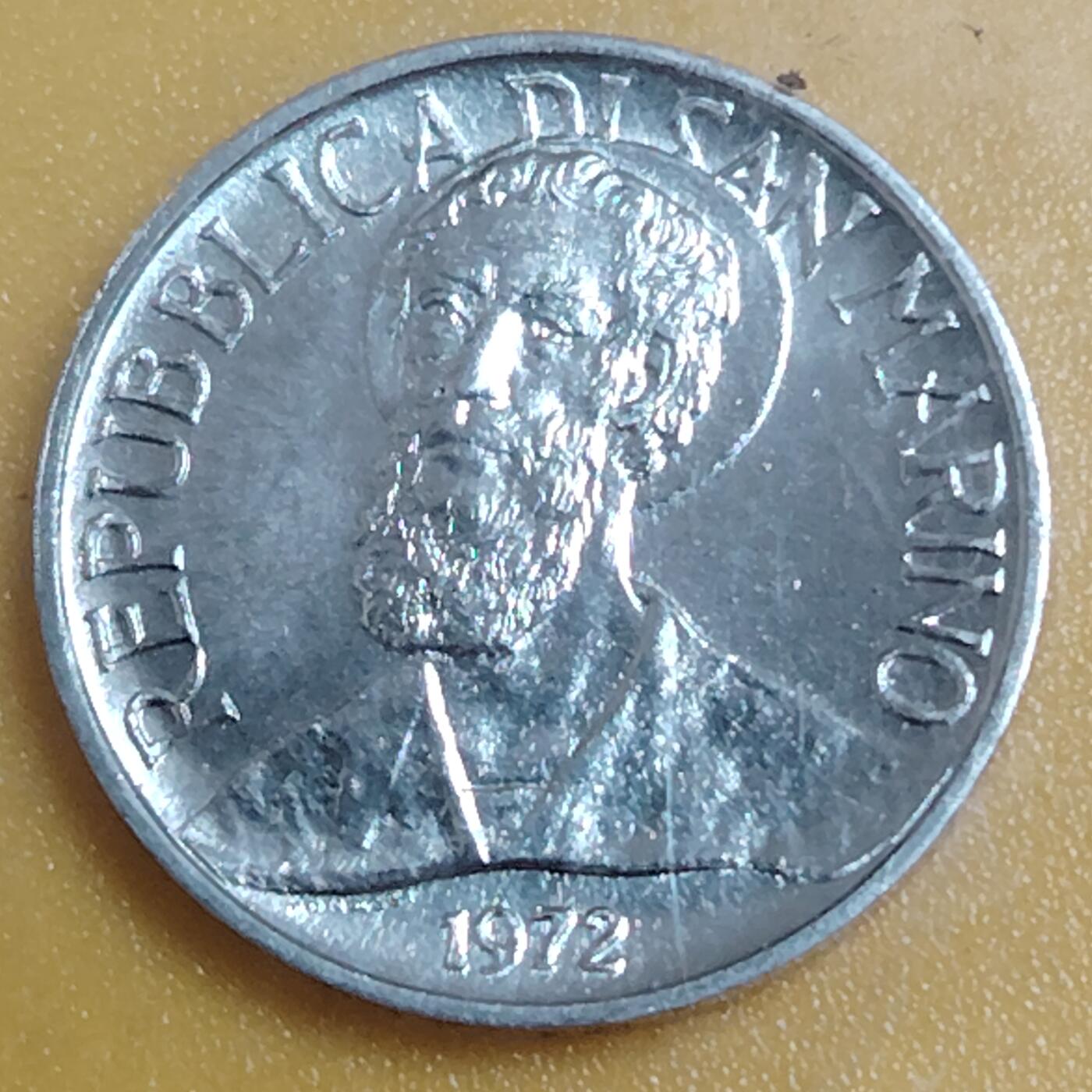 布加迪🐬～世界钱币(上海)🌾第 284 期 /  各国套币和散币 圣马力诺🇸🇲 1972年 1里拉