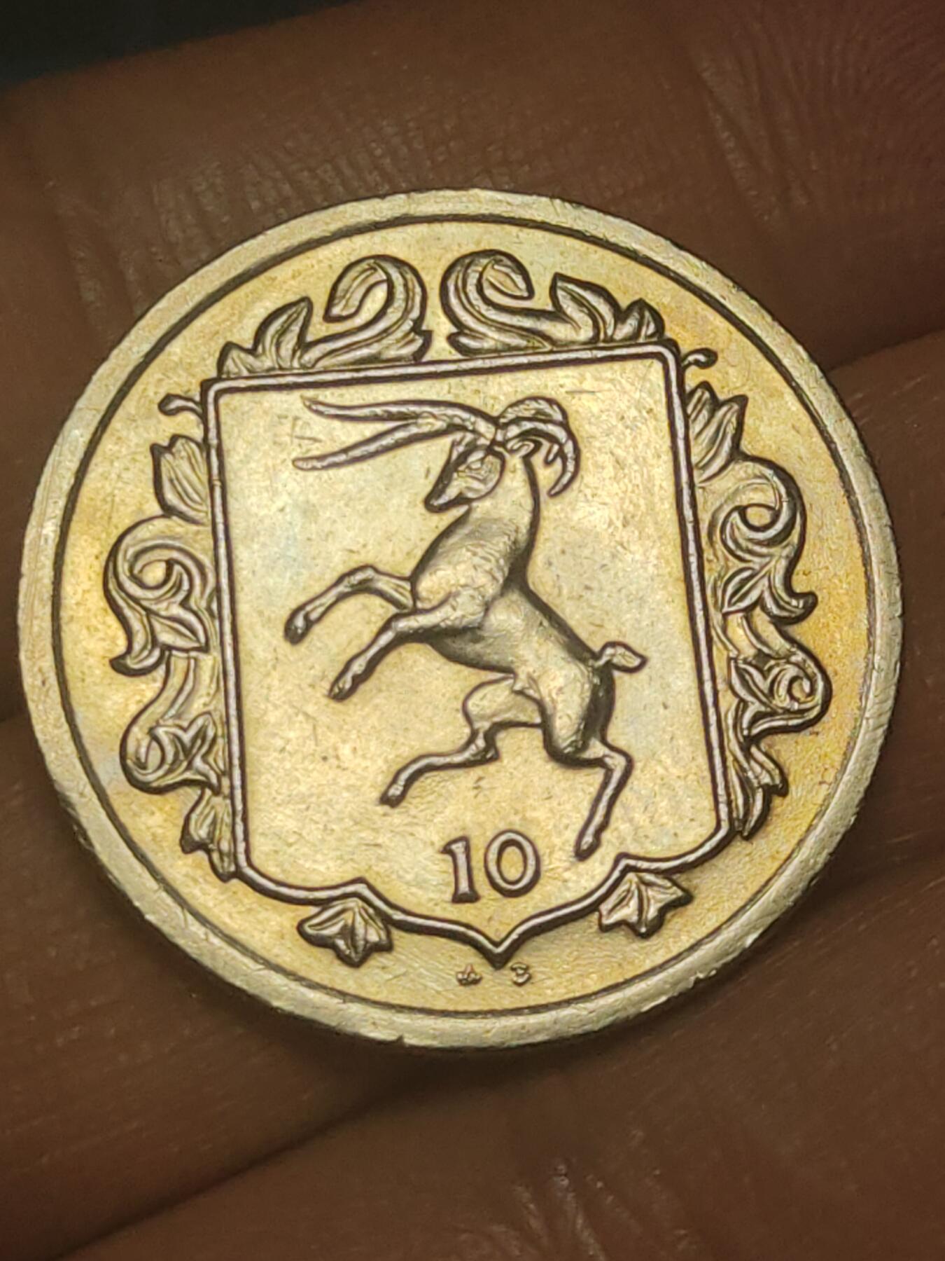 2026年第三十八场(总第二百零七场）外国好品散币场(免佣金) 英属马恩岛🇮🇲1984单年份10便士(伊丽莎白二世中年花冠，十进制第五套)