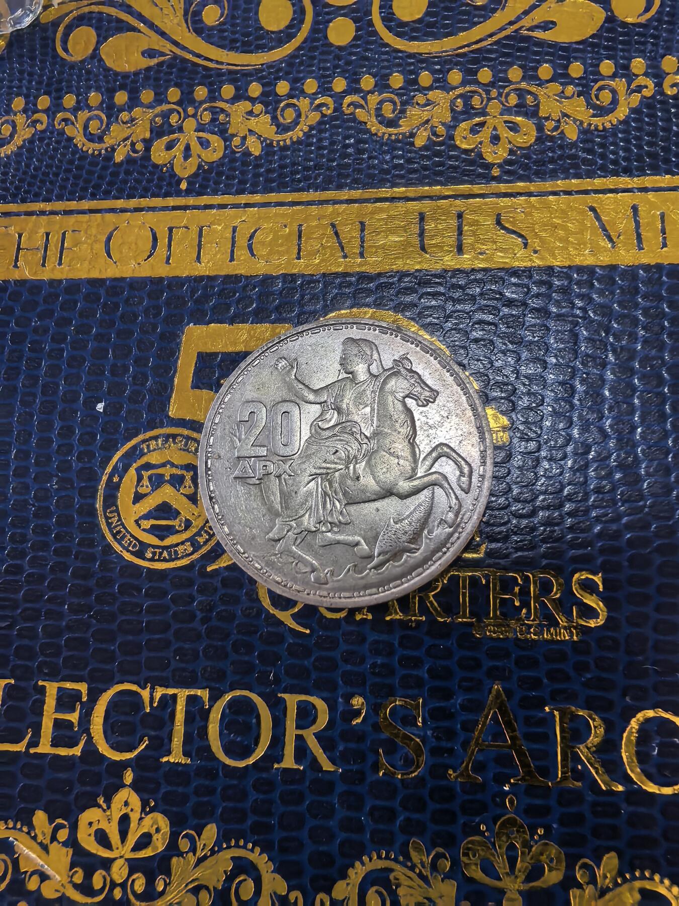 长老汇马年精选第十四场拍卖 1960希腊月亮女神20德拉克马银币，7.5克835银