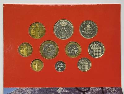 S&S Numismatic世界钱币-拍卖 第123期  - 摩纳哥1995年 最后的摩纳哥法郎 10枚关门套币 官方卡币