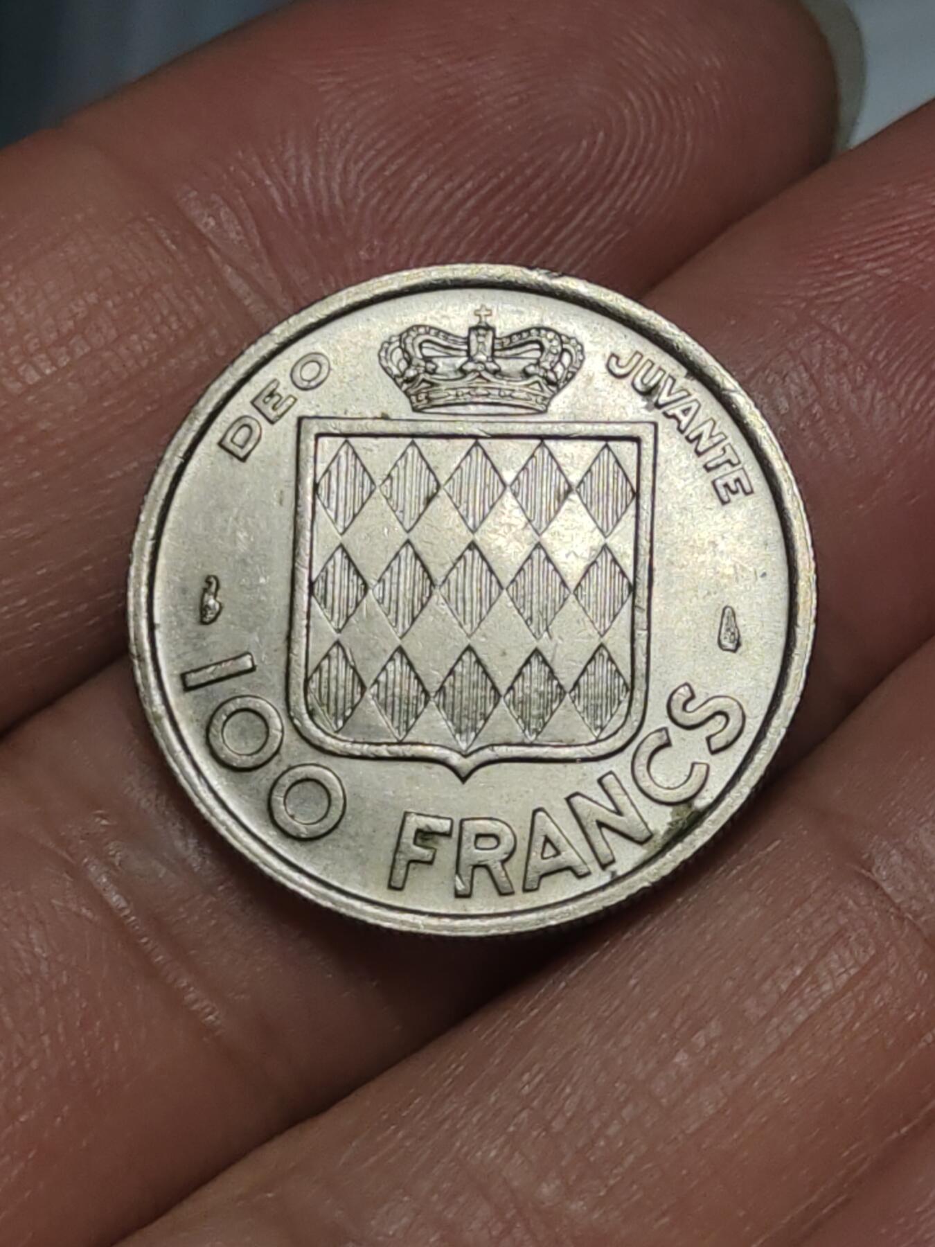 2026年第三十八场(总第二百零七场）外国好品散币场(免佣金) 少见好品–摩纳哥🇲🇨1956单年份100法郎(兰尼埃三世第一套第二版)