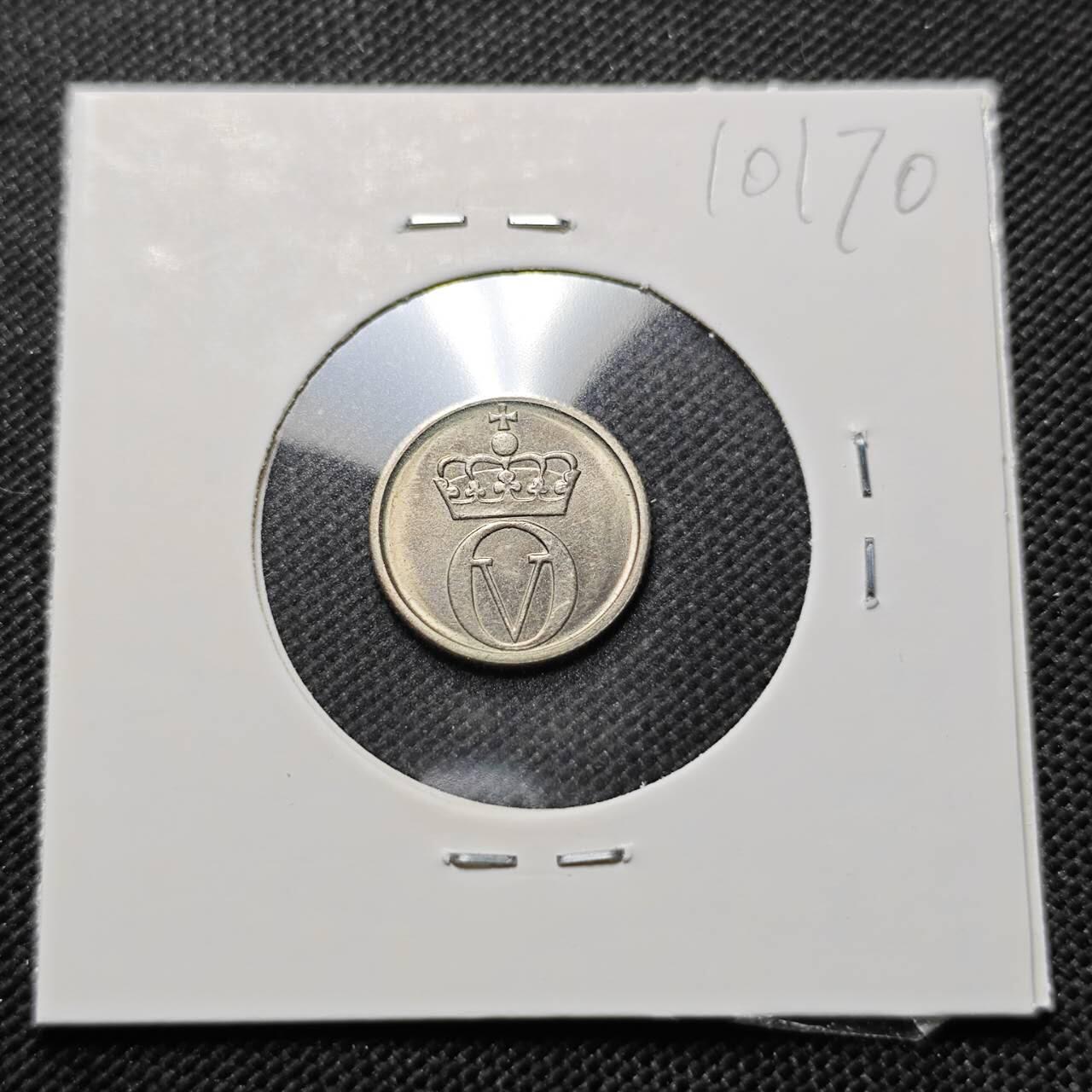 KK钱币收藏小铺  第410期 2月预留时间 周末发货  挪威10欧尔动物版 好品