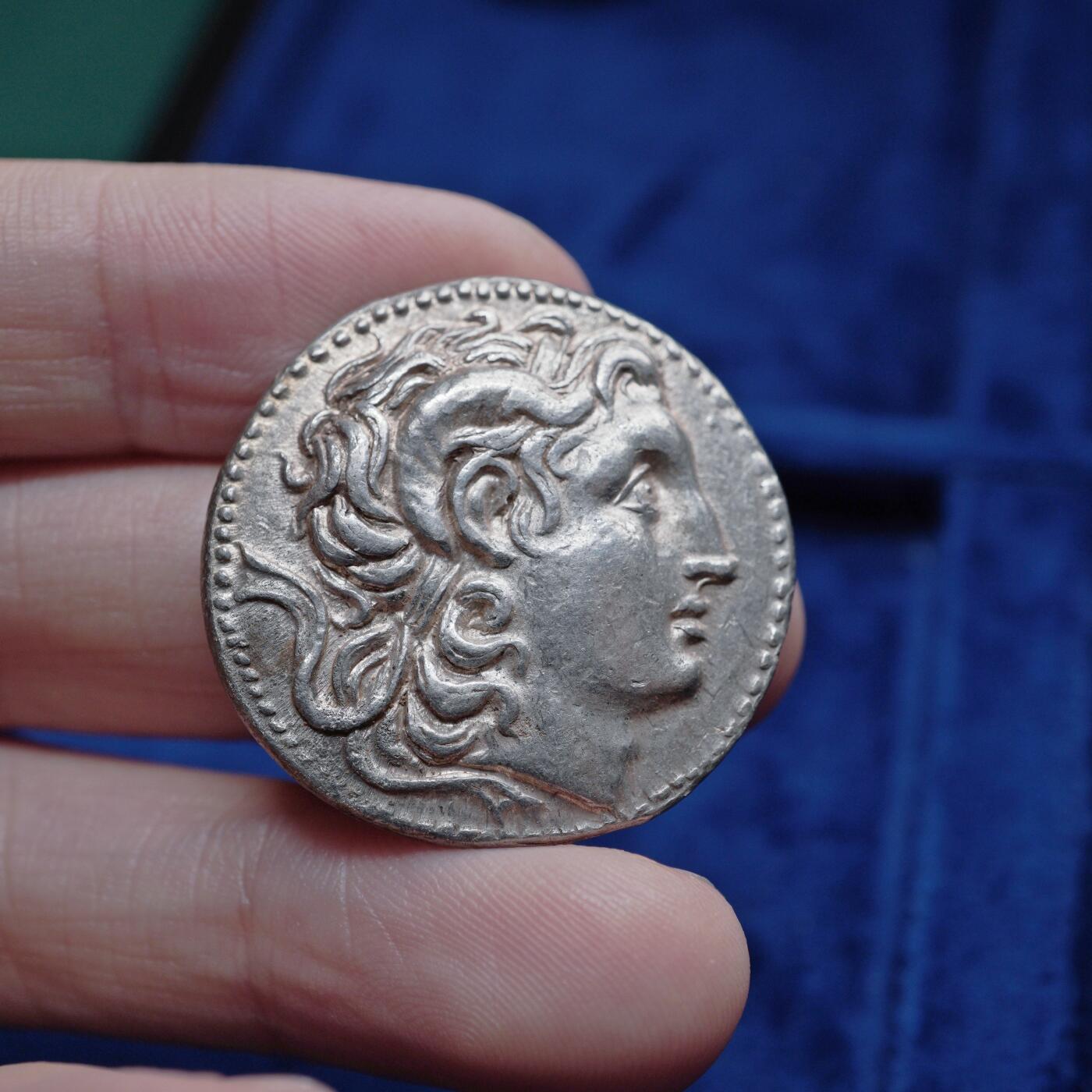 琋语集藏2026年04月欧洲古典打制币拍卖 古希腊色雷斯王国-亚历山大大帝公羊角4德银币