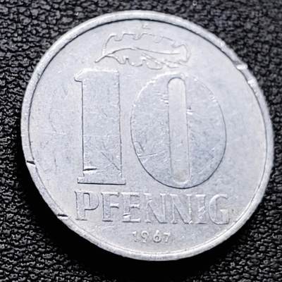 泉币菌-第217场-拍品多 请提前出价 - 1967年 民国德国10芬尼 铝币 21mm