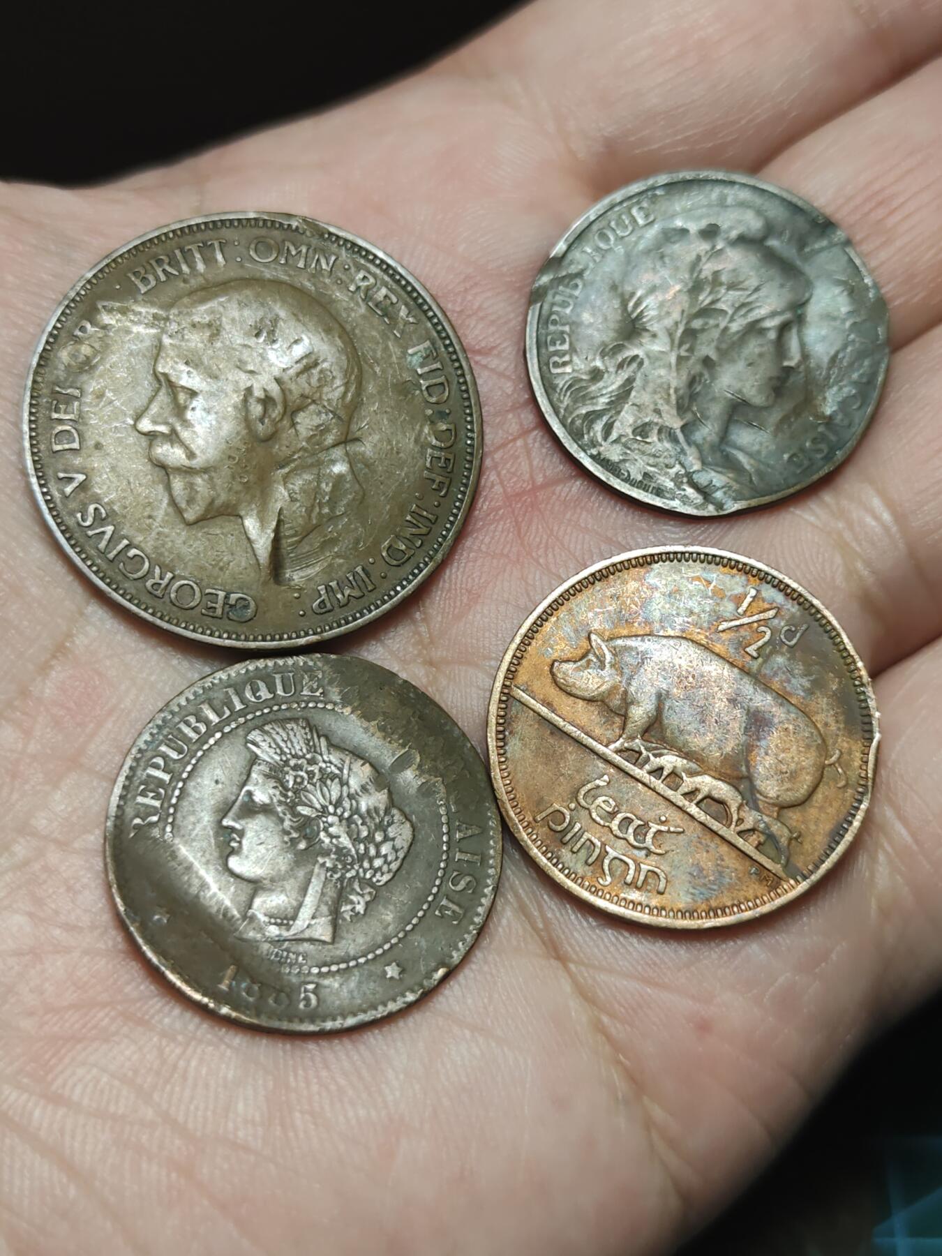 2026年第三十八场(总第二百零七场）外国好品散币场(免佣金) 各国差品老铜币4枚