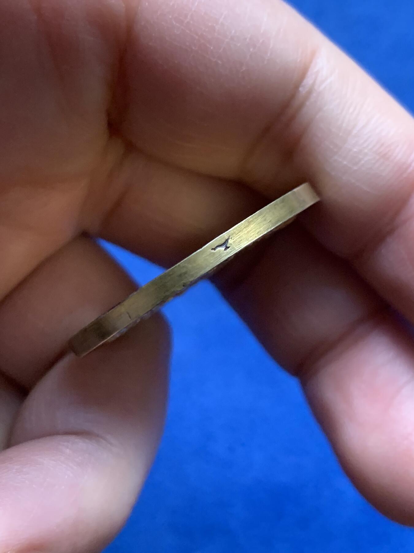 《竞宝斋》第475场 周日，周一 2场连拍 （全场包邮）欢迎送拍 法国婚礼镀金银章 15.6克 32.7mm 神灯边铭 带盒