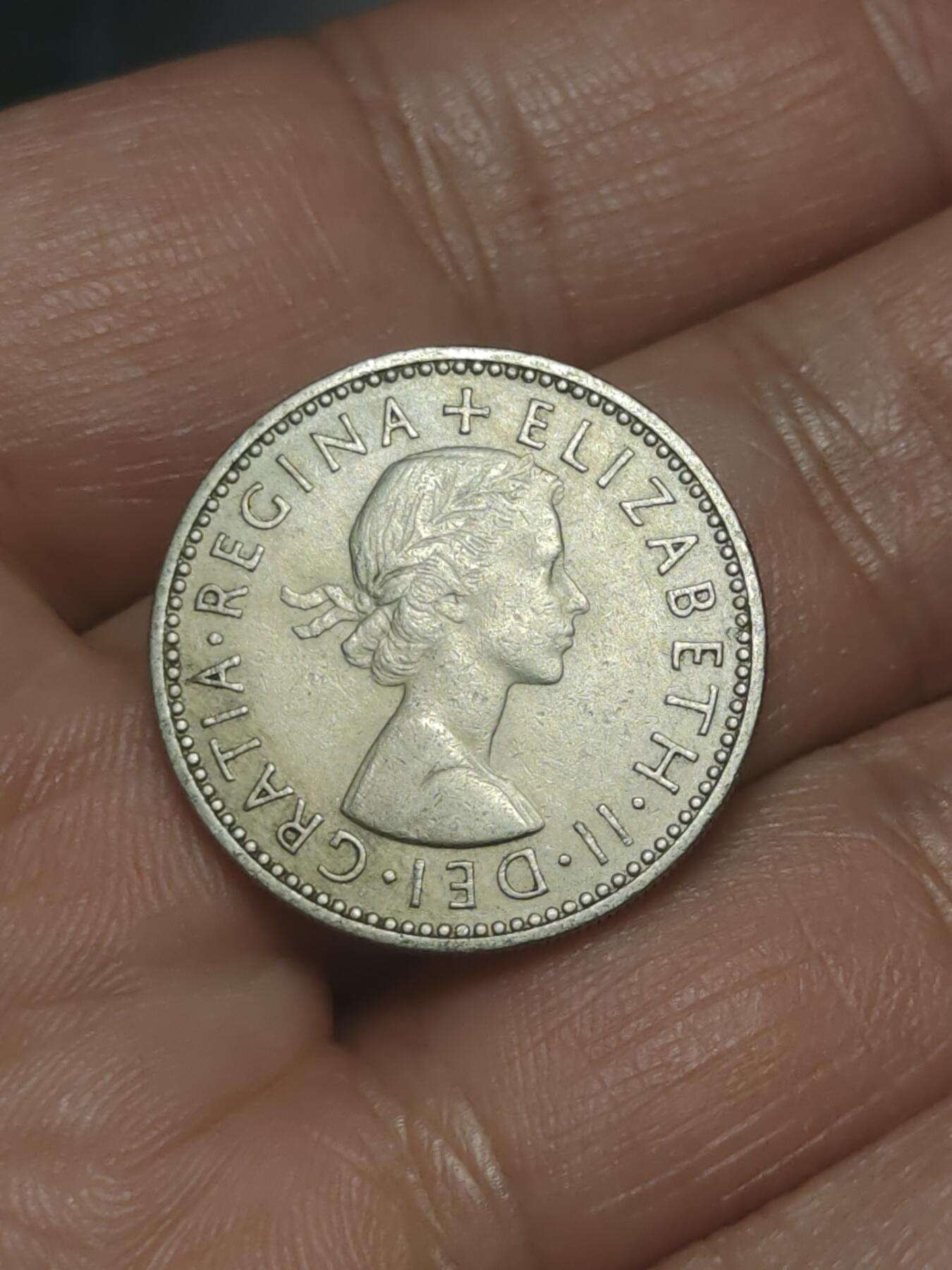 2026年第三十八场(总第二百零七场）外国好品散币场(免佣金) 英国🇬🇧1956年1先令(伊丽莎白二世青年桂冠第二版，英格兰盾徽版)