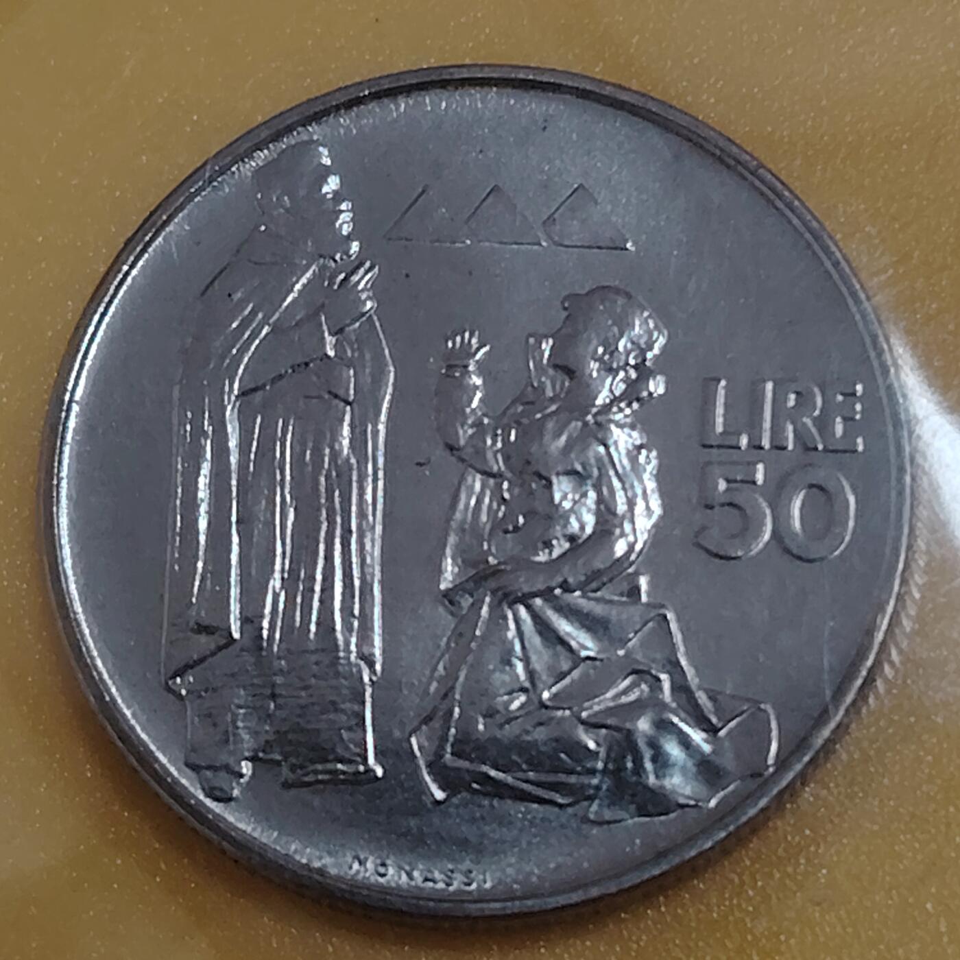 布加迪🐬～世界钱币(上海)🌾第 284 期 /  各国套币和散币 圣马力诺🇸🇲 1972年 50里拉