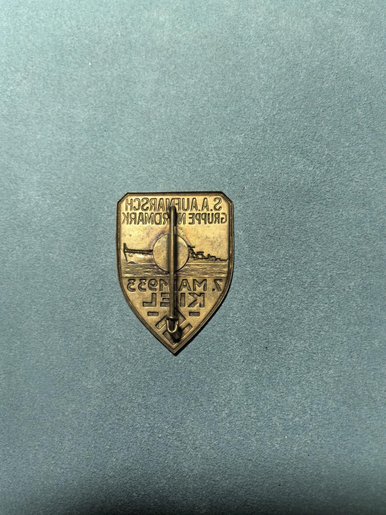 盛世勋华——号角文化勋章邮票专场拍卖第311期 德国（1939）冲锋队（SA）北方马克大队1933年基尔港集会纪念证章 少见