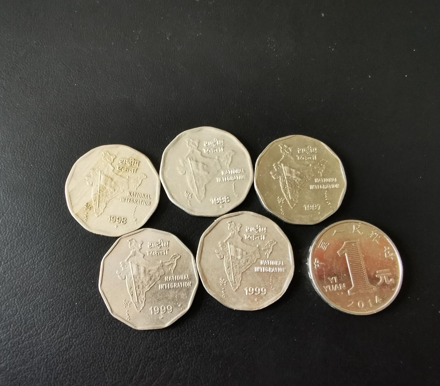 零零发外国硬币拍卖 无佣金 印度2卢比一组