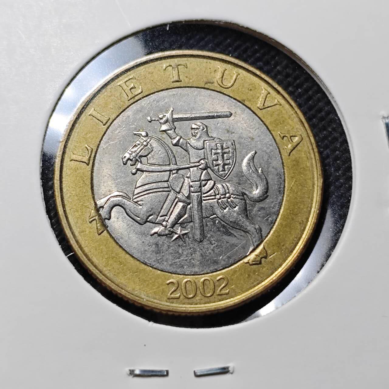 KK钱币收藏小铺  第410期 2月预留时间 周末发货  立陶宛2立特双色币