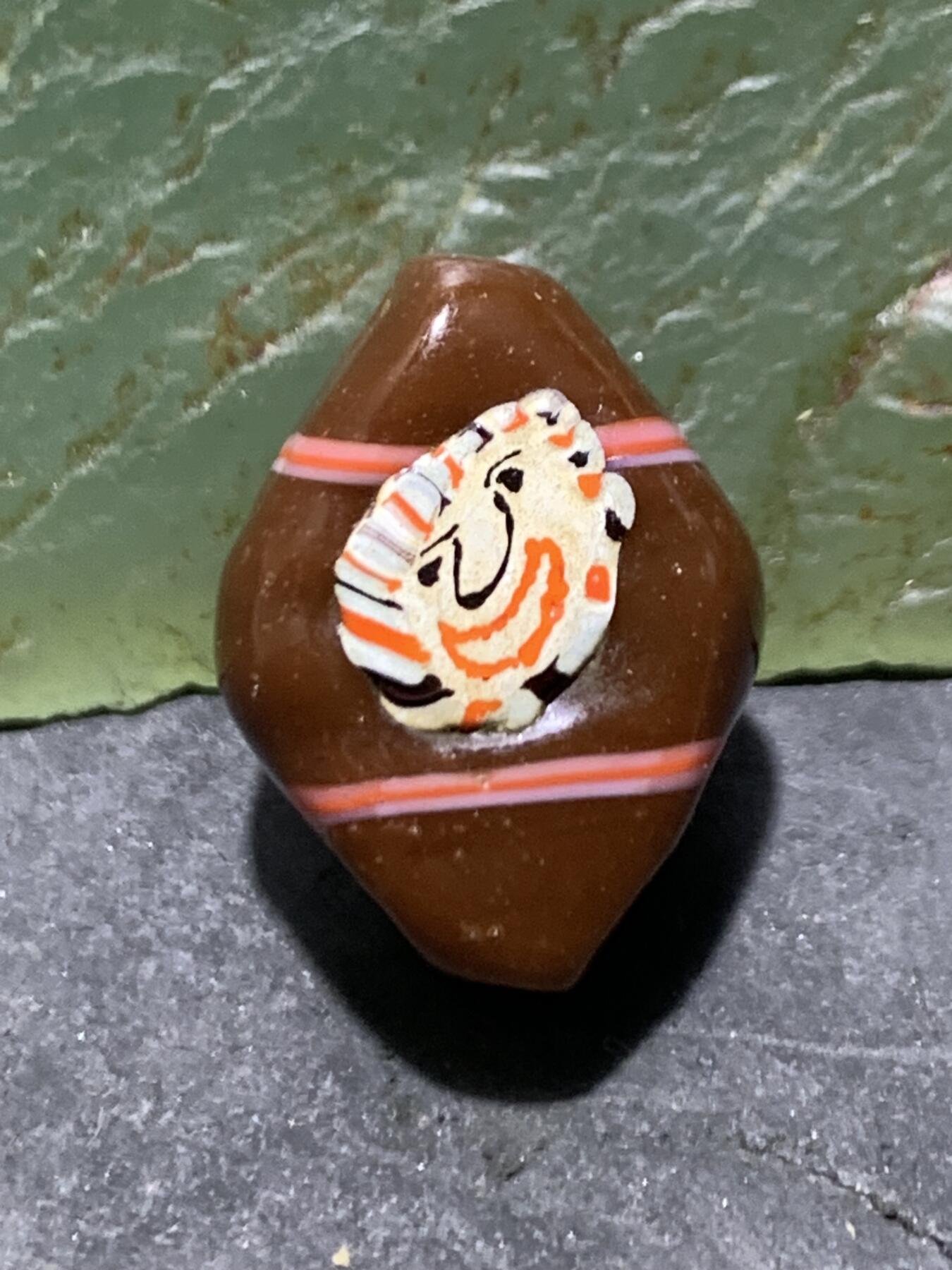 西亚古法手做恶魔之眼，人面琉璃珠一颗，