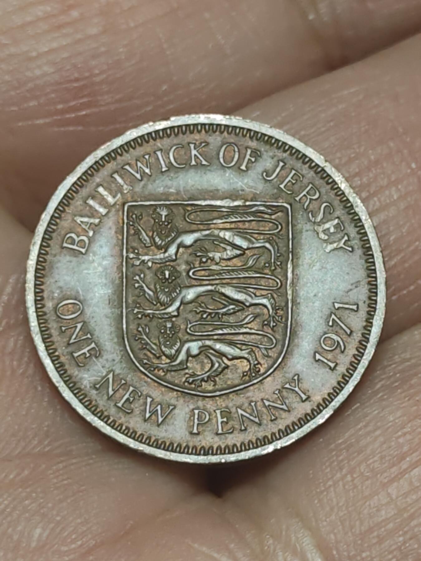 2026年第三十八场(总第二百零七场）外国好品散币场(免佣金) 英属泽西岛🇯🇪1971年1便士(伊丽莎白二世中年花冠，十进制第一套首发年)