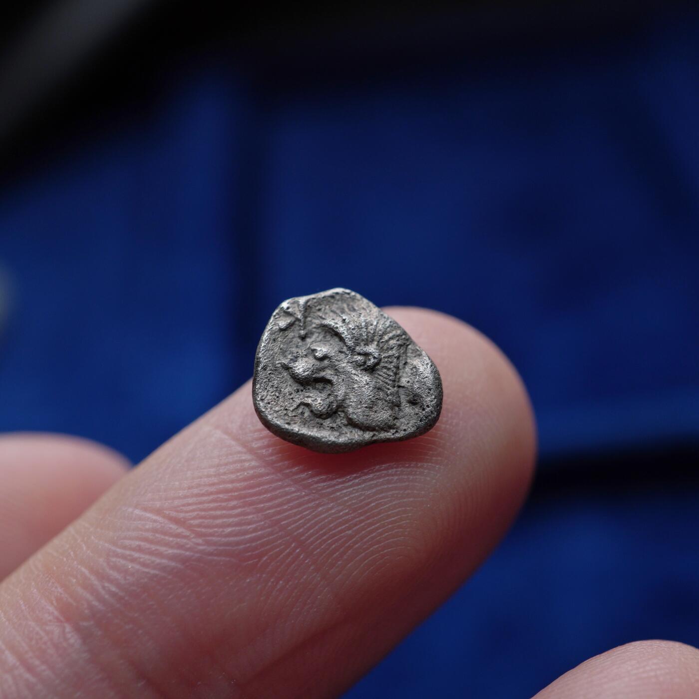 琋语集藏2026年04月欧洲古典打制币拍卖 古希腊米西亚地区-咆哮狮子与野猪金枪鱼1奥波银币