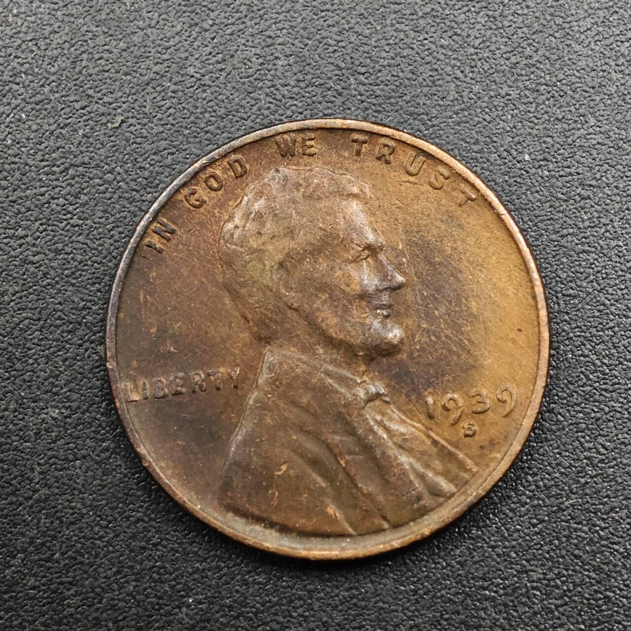 【淘币小摊】实时拍第八百八十六拍   散币场    每周一统一发货 美国1939年林肯一分铜币