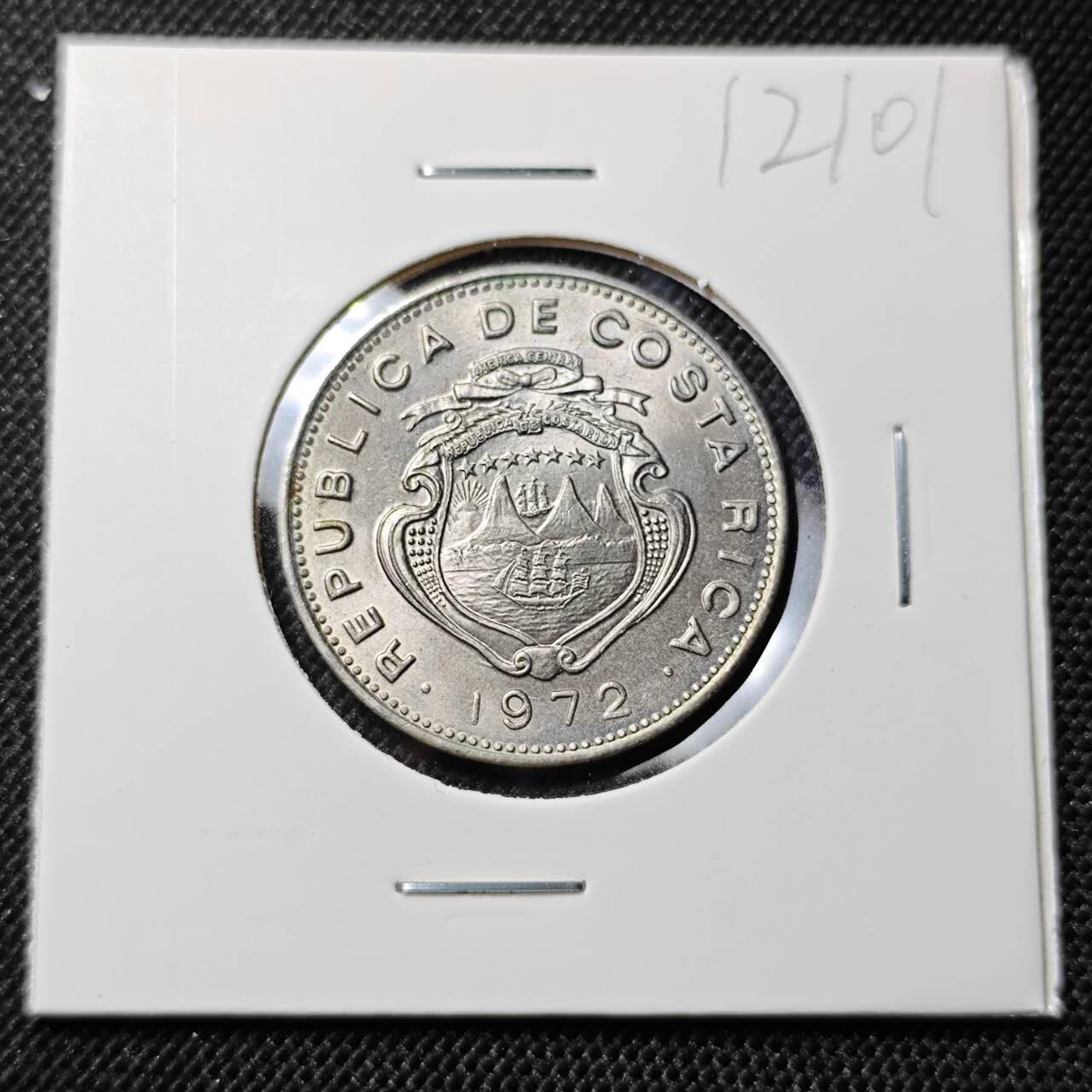 KK钱币收藏小铺  第412期 2月预留时间 周末发货 1972哥斯达黎加50分 好品