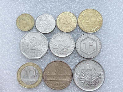 第一海外回流一元起拍收藏 散集专场  第310期 - 法国硬币 10枚