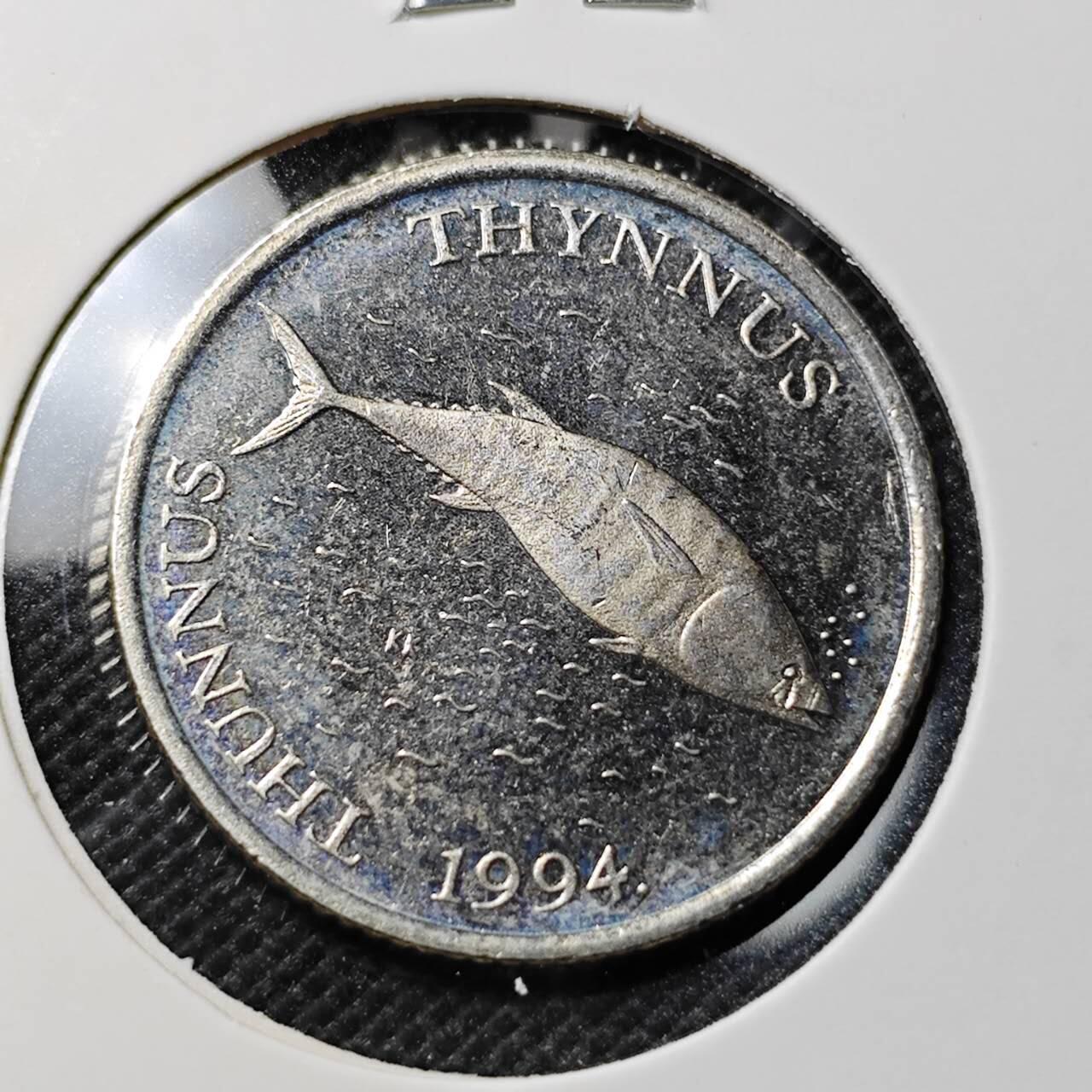 KK钱币收藏小铺  第412期 2月预留时间 周末发货 1994克罗地亚2库纳 偶年份少见