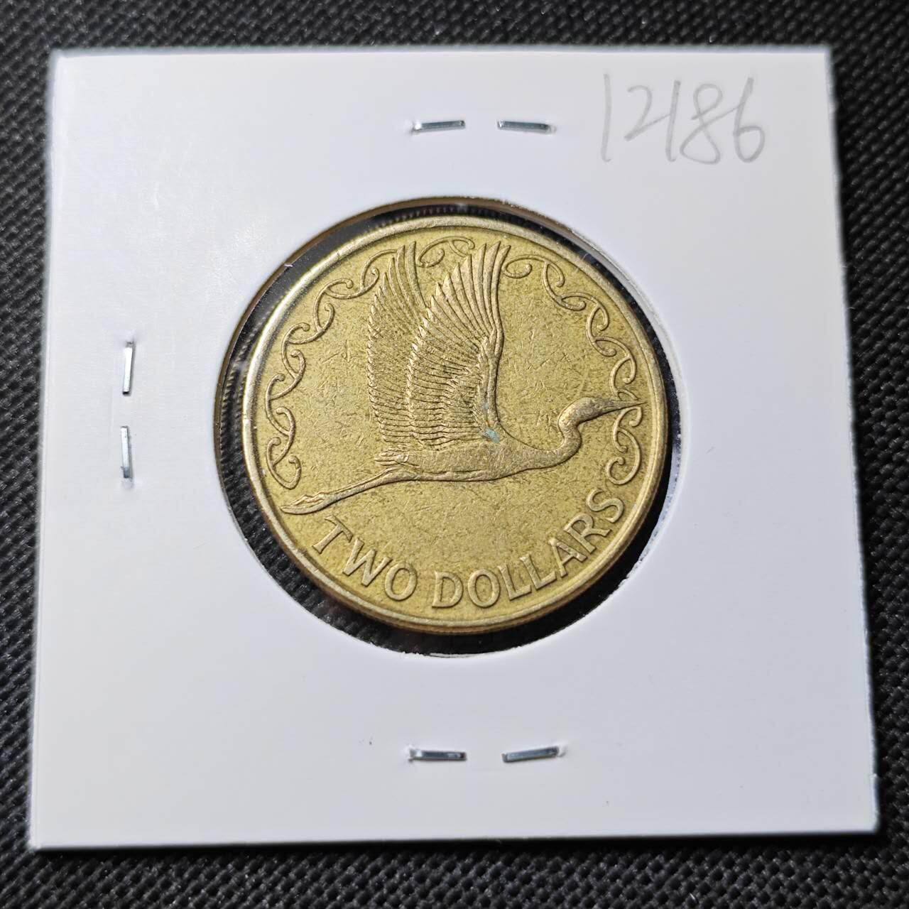 KK钱币收藏小铺  第412期 2月预留时间 周末发货 1990新西兰2元 