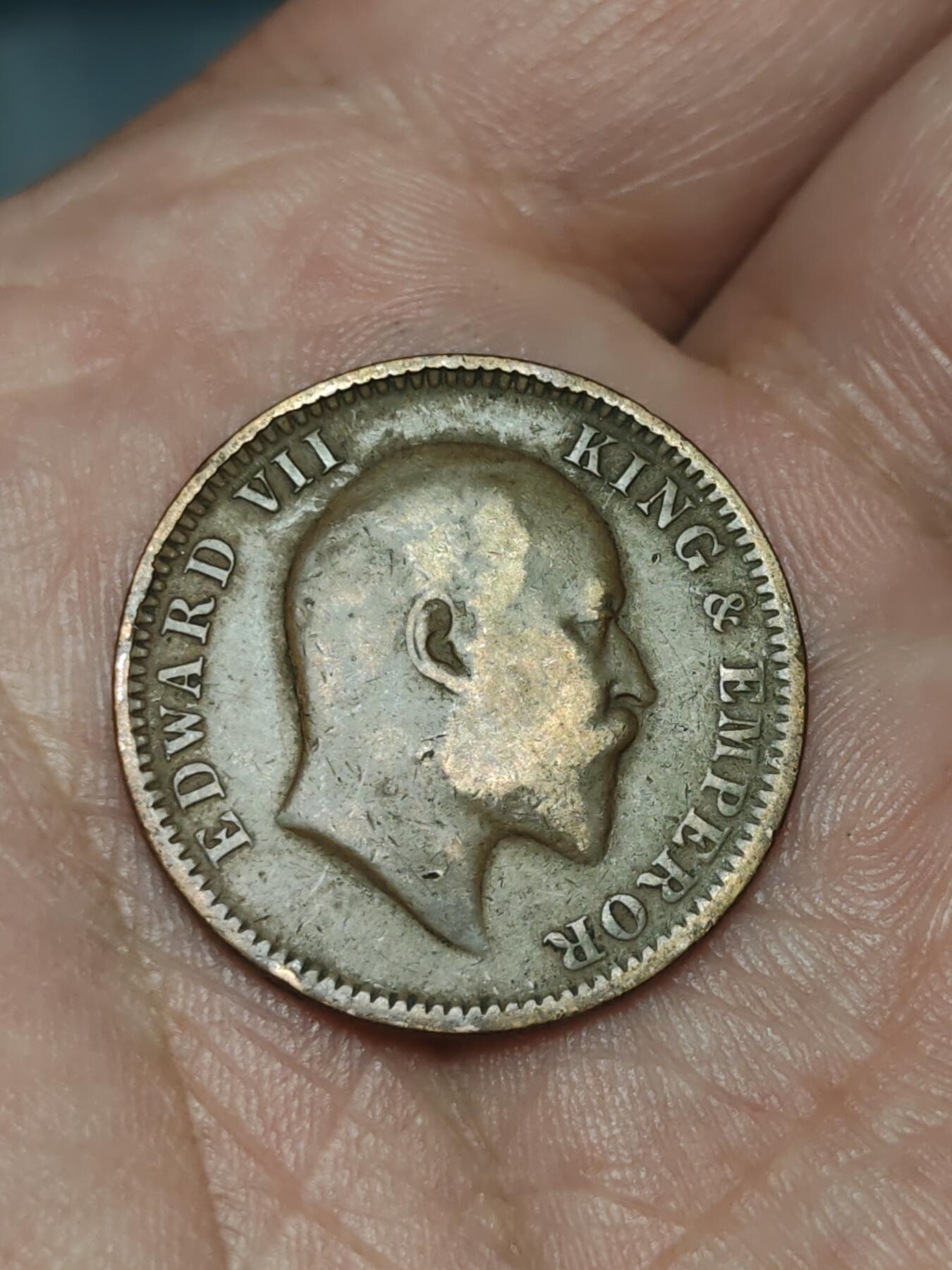 2026年第三十九场(总第二百零八场）外国好品散币场(免佣金) 英属印度1907年1/4安娜(爱德华七世时期)