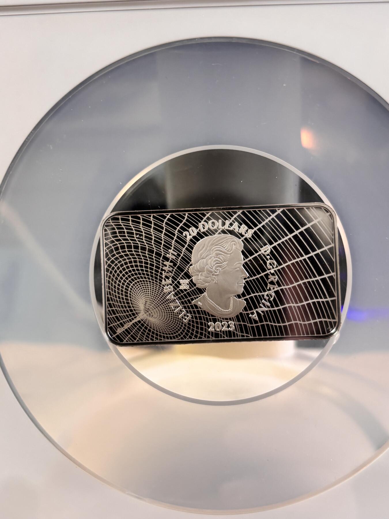 第196期拍卖 加拿大2023年UFO不明飞行物邓肯事件银币NGC-PF70，9999银，发行7500枚