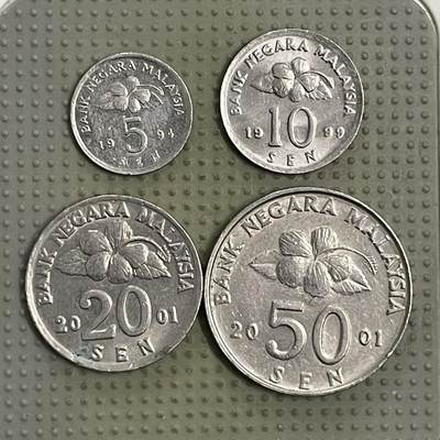 2026年第40场各国散币拍卖（总第190场） - 马来西亚民俗版4枚