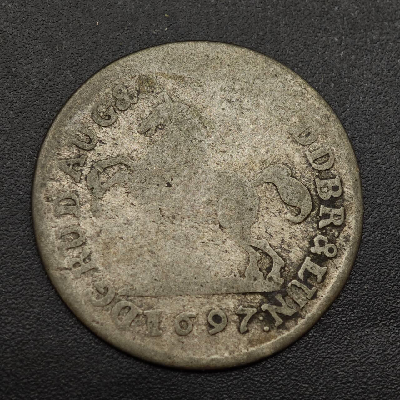 【淘币小摊】实时拍第八百八十五拍   小银币场    每周一统一发货 德国布伦瑞克1697年1/12泰勒跃马银币