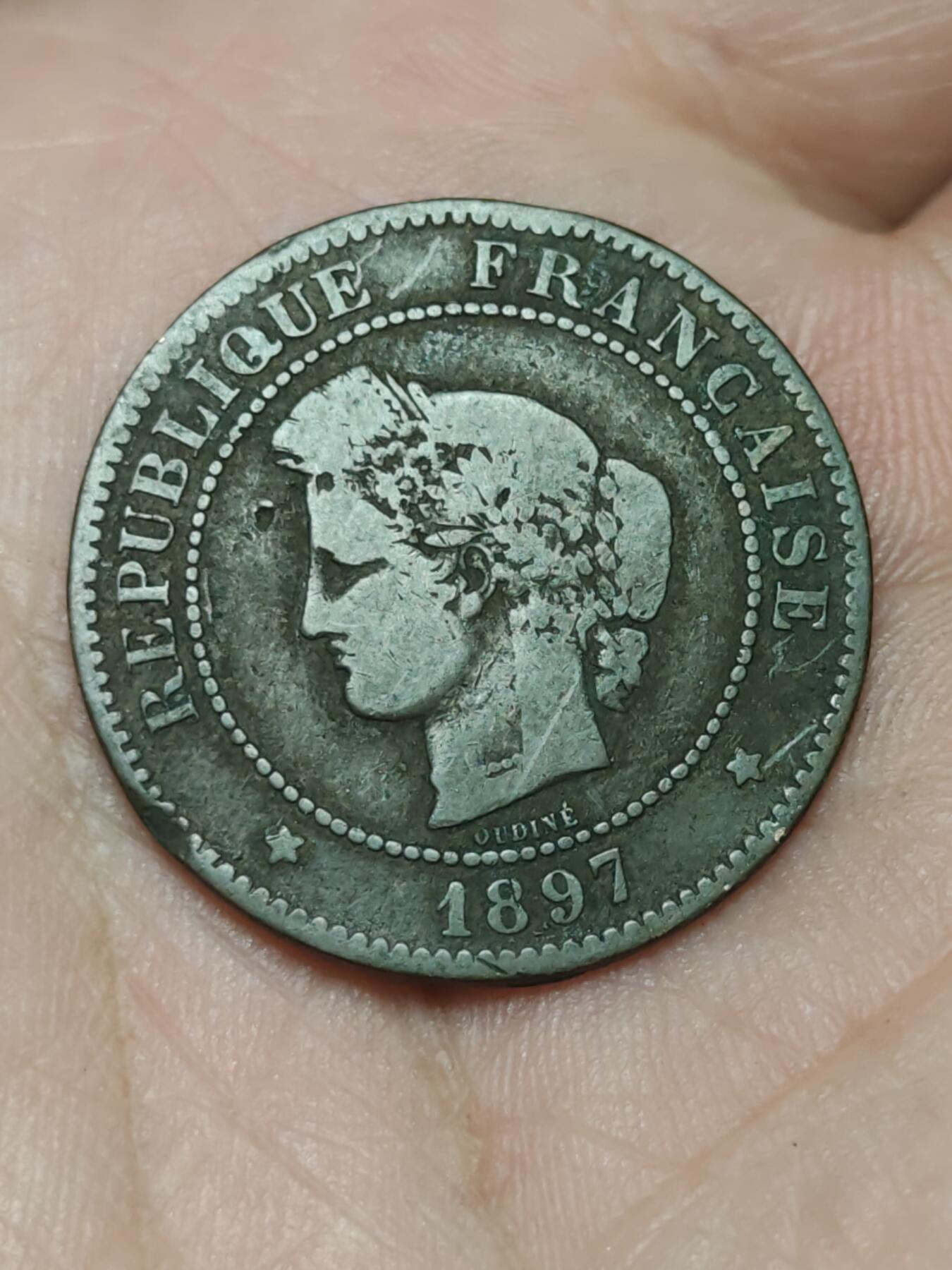 2026年第三十九场(总第二百零八场）外国好品散币场(免佣金) 法兰西第三共和国1897年5生丁(第一版，A标巴黎造)